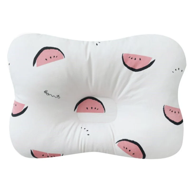 Oreiller Plat Bébé avec Appui-Tête Ergonomique Anti Tête Plate