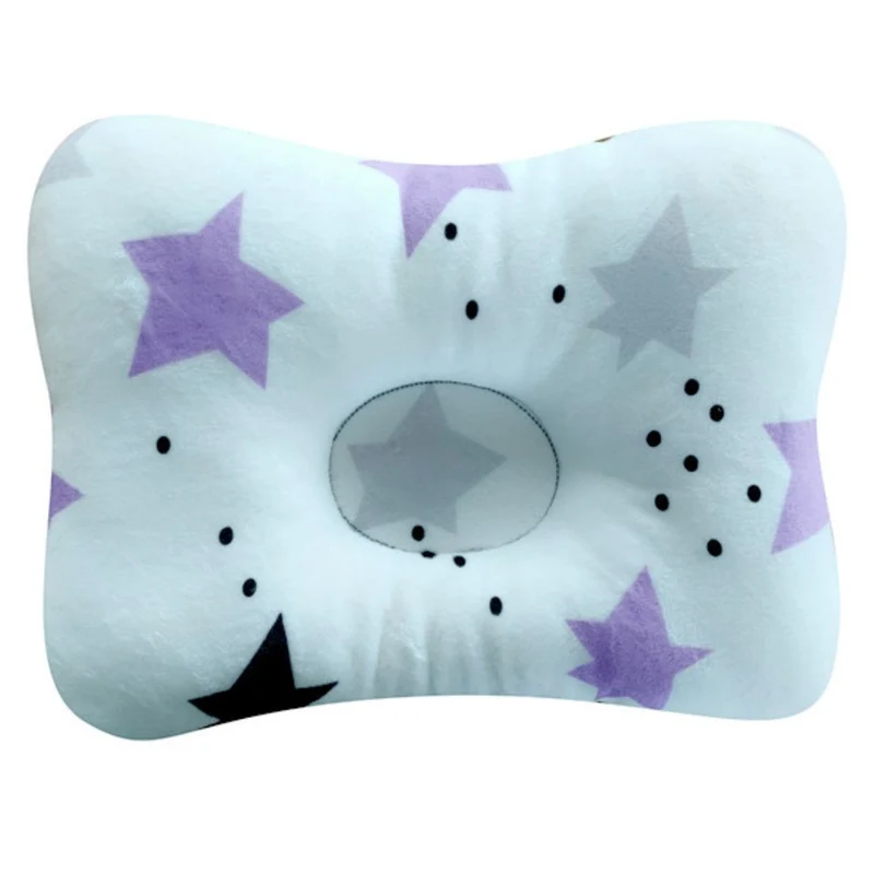 Oreiller Plat Bébé avec Appui-Tête Ergonomique Anti Tête Plate