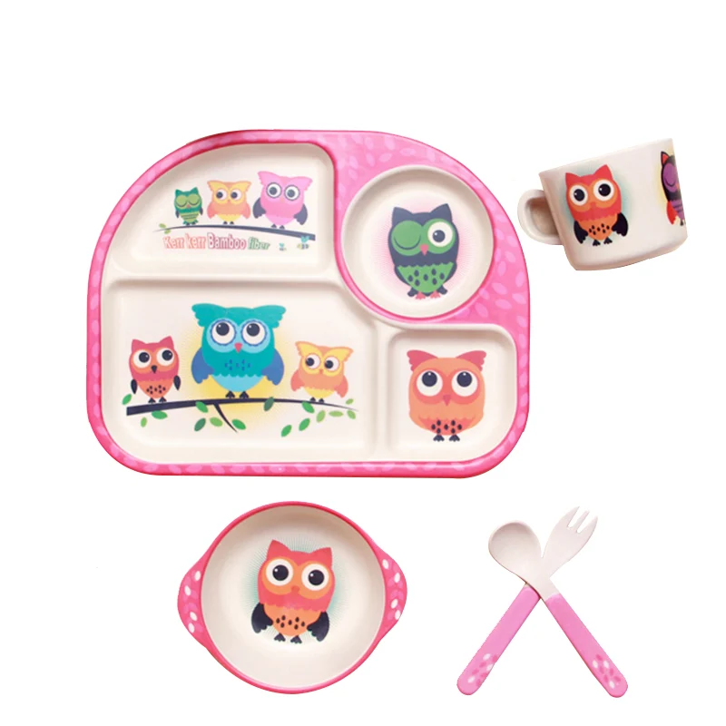 Coffret Repas Bébé Motif Nuage – Assiette, Bol, Tasse & Couverts pour Enfant