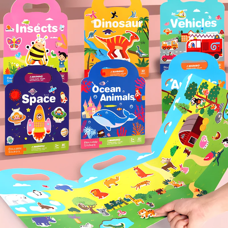 Livre d'autocollants Montessori Educatifs