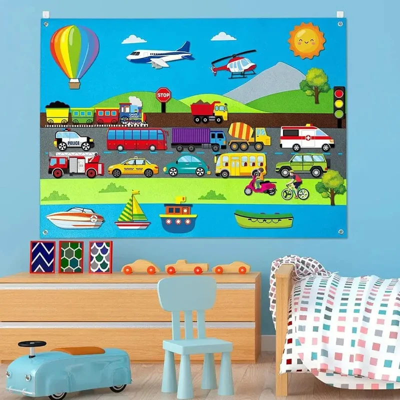 Tableau d'histoire Montessori en feutrine