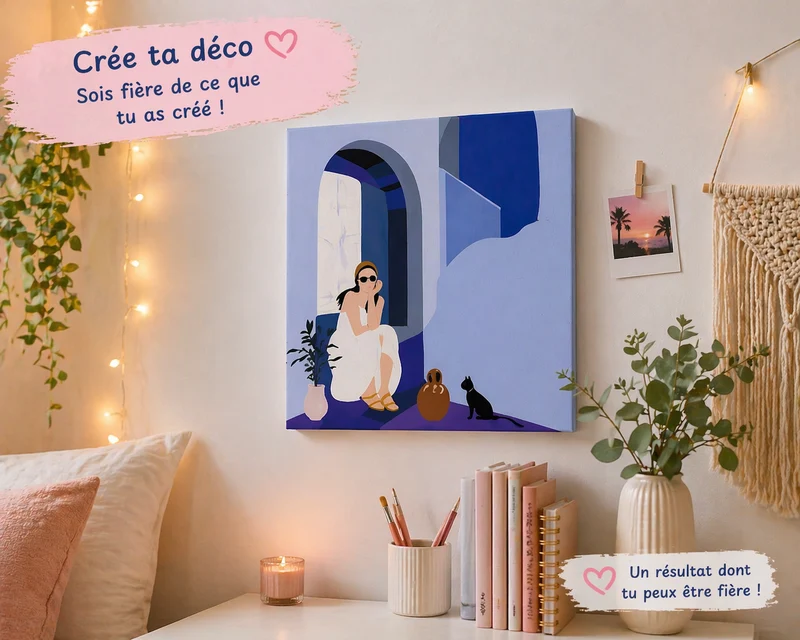 Kit Anniversaire Ado Peinture par Numéros – Lot de 6 à 12 Kits 30x30 cm Voyage à Chefchaouen