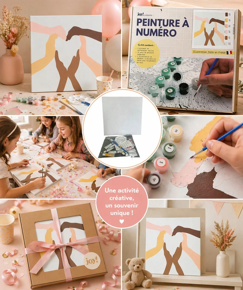 Kit Anniversaire Peinture par Numéros Enfants & Ados – Activité Créative + Cadeau Invité (6 à 12 kits)