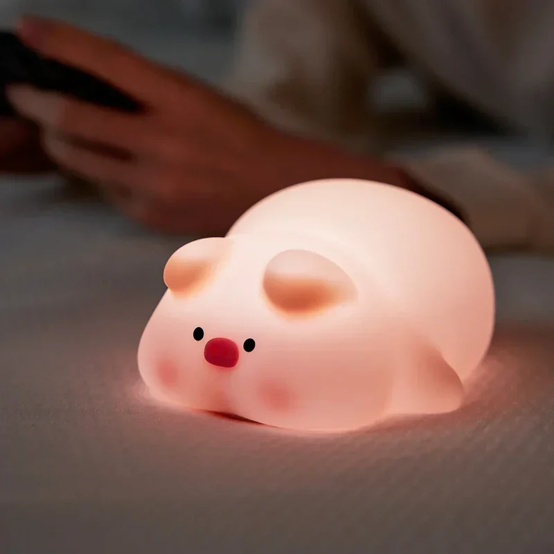 Veilleuse Rechargeable en Silicone pour Enfant – Lampe LED Douce en Forme d'Animal