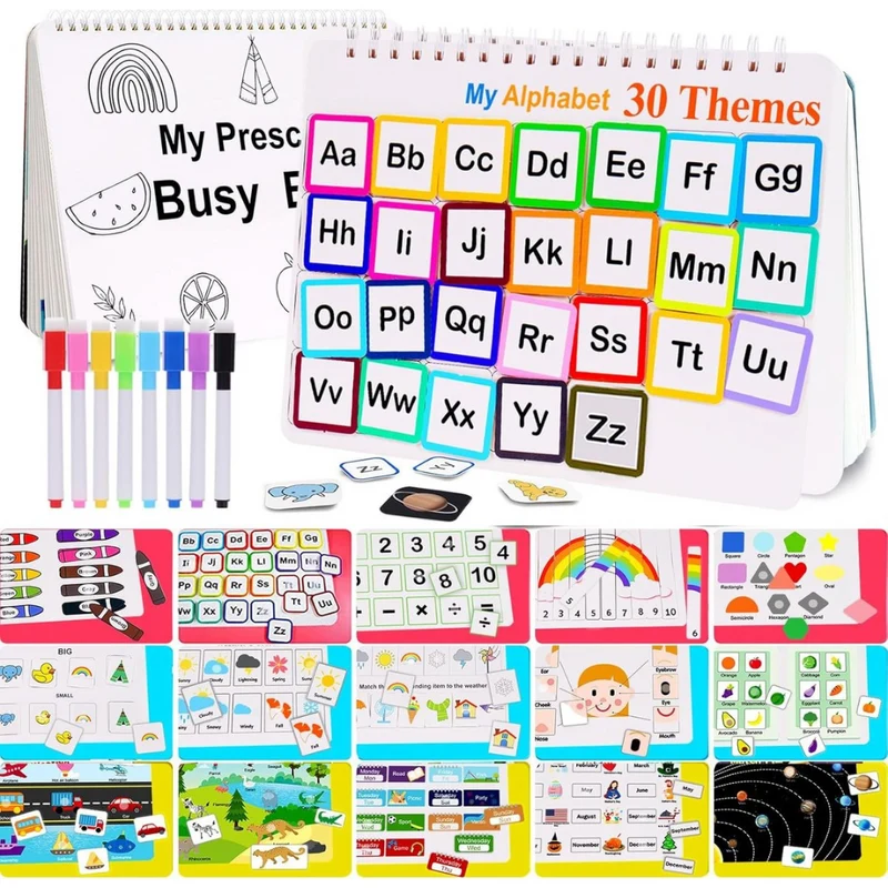 Cahier d’Activités Éducatif – 12 Thèmes | Préscolaire Dès 2 ans | 25×20 cm