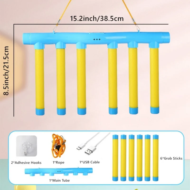 Jeu de Réflexes Rechargeable avec Bâtons Éjectables – Jouet d'Adresse pour Toute la Famille