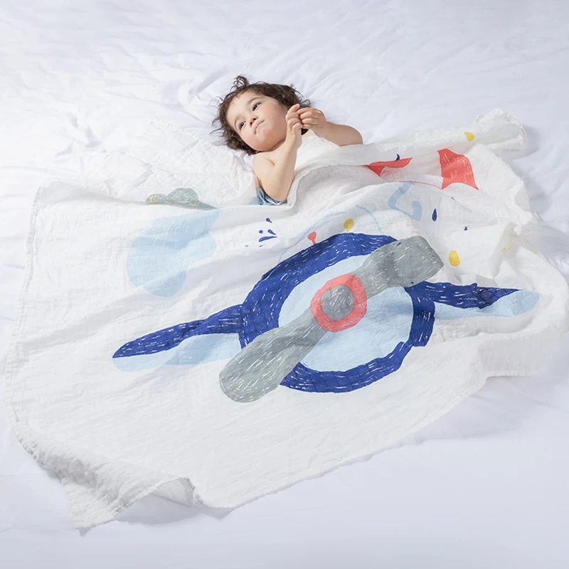 Couverture Bébé avec Lange en Mousseline – Set d’Emmaillotage Doux pour Nouveau-Né