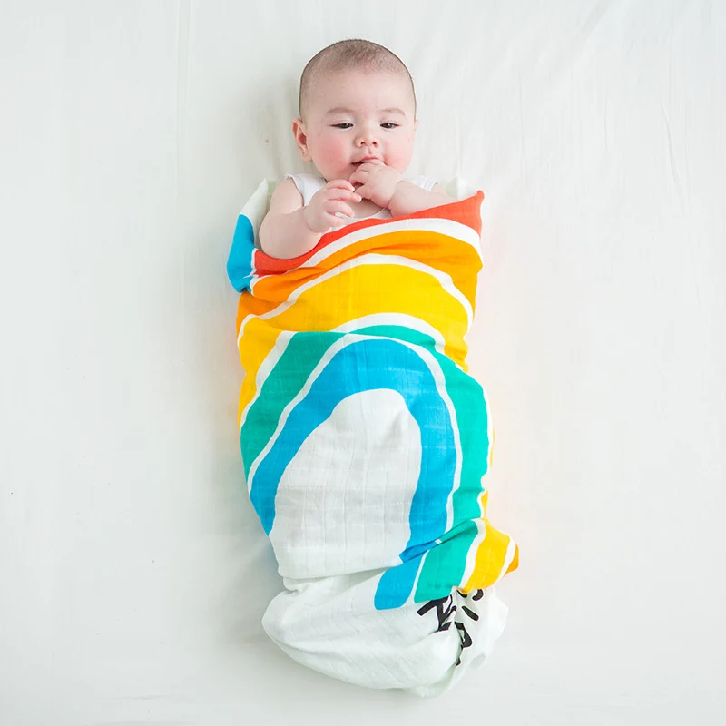Couverture Bébé avec Lange en Mousseline – Set d’Emmaillotage Doux pour Nouveau-Né