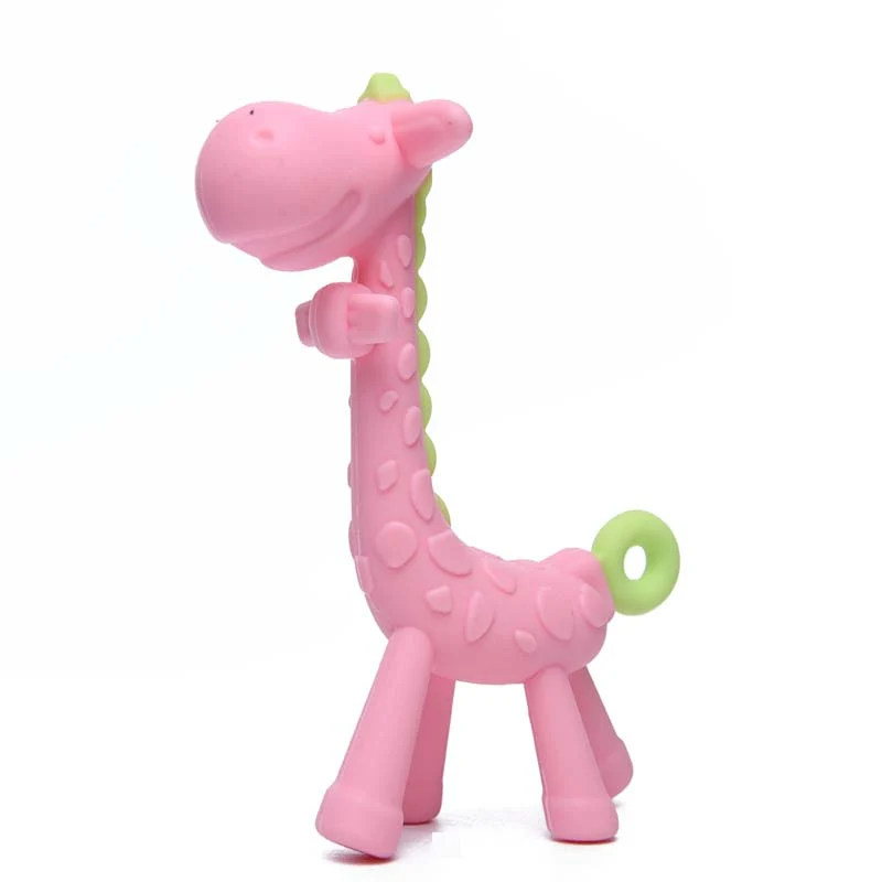 Jouet de Dentition Girafe en Silicone pour Bébé – Anneau de Dentition Souple et Sécurisé