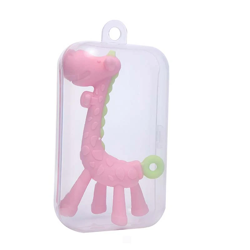 Jouet de Dentition Girafe en Silicone pour Bébé – Anneau de Dentition Souple et Sécurisé