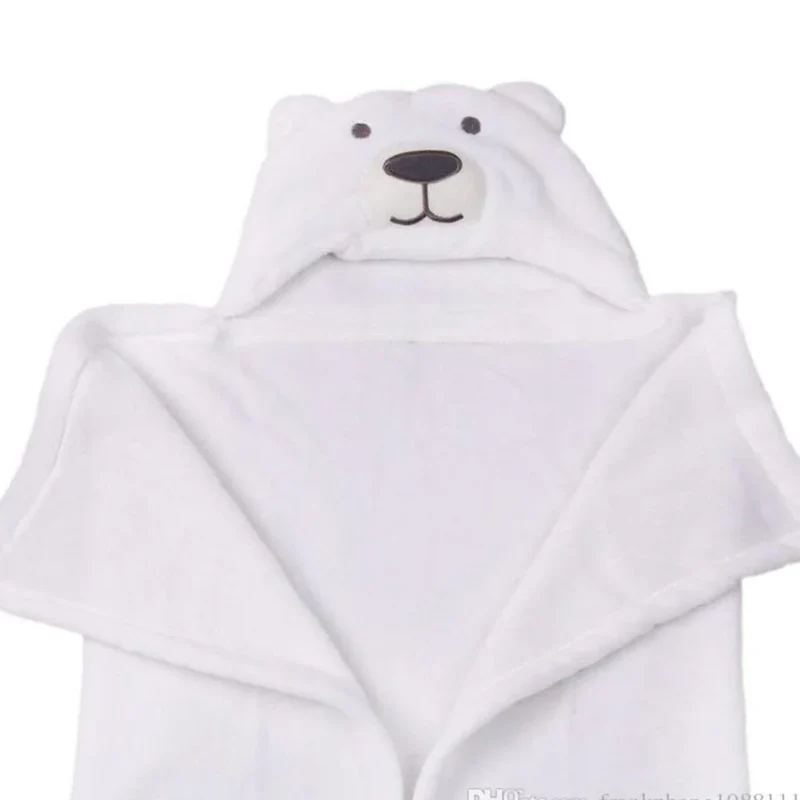 Cape de Bain à Capuche Ours Polaire pour Bébé – Ultra-Moelleuse & Chaude | Dès la Naissance