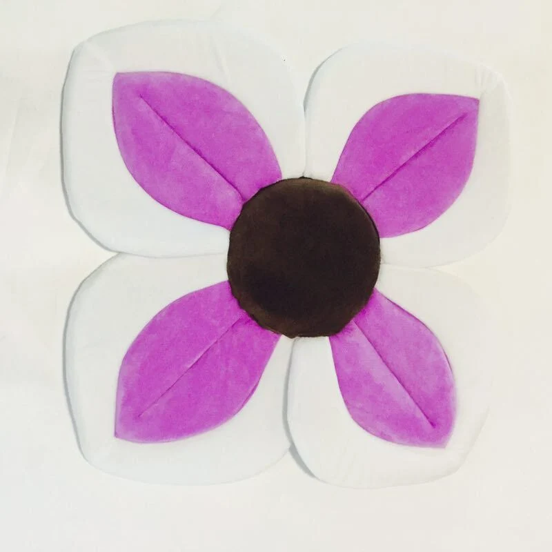 Tapis de Bain Bébé Antidérapant – Forme Fleur, Séchage Rapide | 8 Couleurs