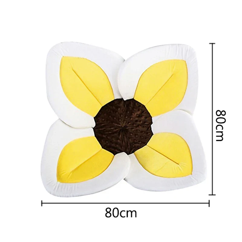 Tapis de Bain Bébé Antidérapant – Forme Fleur, Séchage Rapide | 8 Couleurs