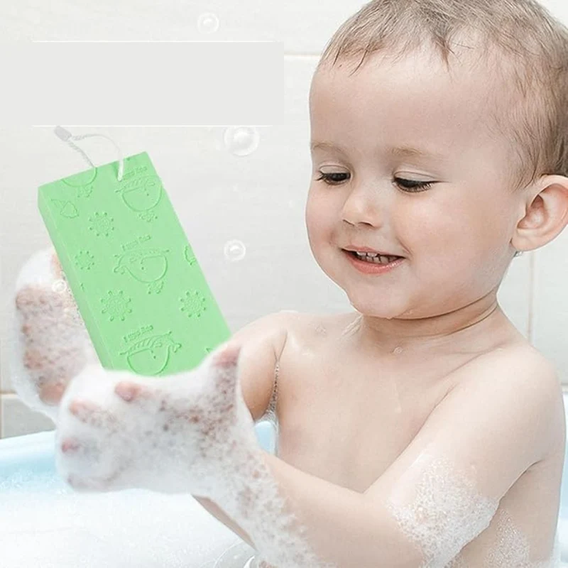 Éponge de Bain en Mousse pour Bébé – Ultra-Douce, Sèche Vite | 4 Couleurs | Dès la Naissance