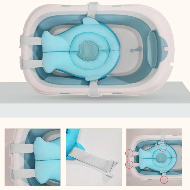 Siège de Bain Ergonomique pour Bébé – Rembourré, Sécurisé avec Sangles Réglables | 2 Coloris