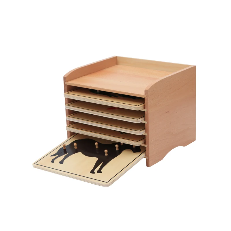 Animal Puzzle Cabinet (5 Puzzles Included)