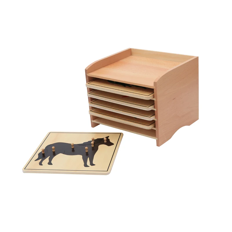 Animal Puzzle Cabinet (5 Puzzles Included)