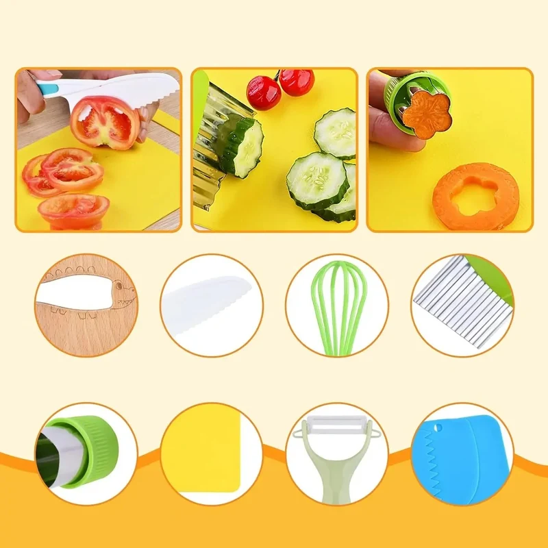 Couteaux Enfant – Kit de Cuisine 17 pièces