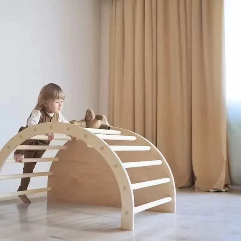 Arche d'escalade Montessori et Lit à bascule 2 en 1