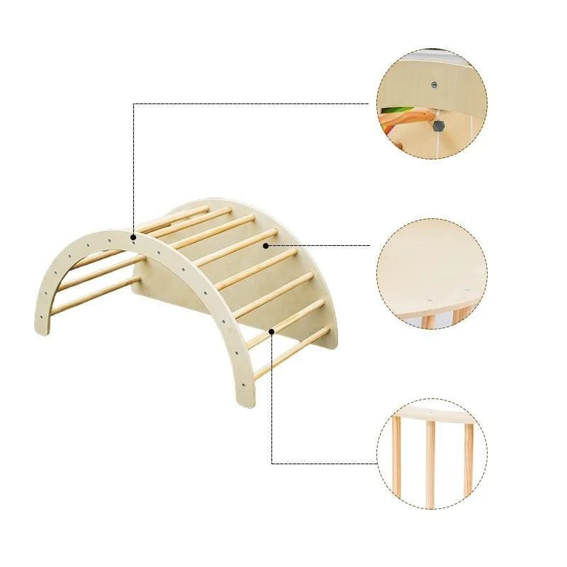 Arche d'escalade Montessori et Lit à bascule 2 en 1