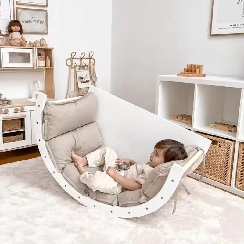 Arche d'escalade Montessori et Lit à bascule 2 en 1