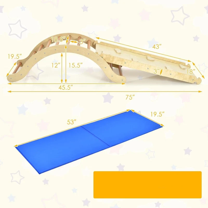 Arche d'Escalade Montessori avec Toboggan