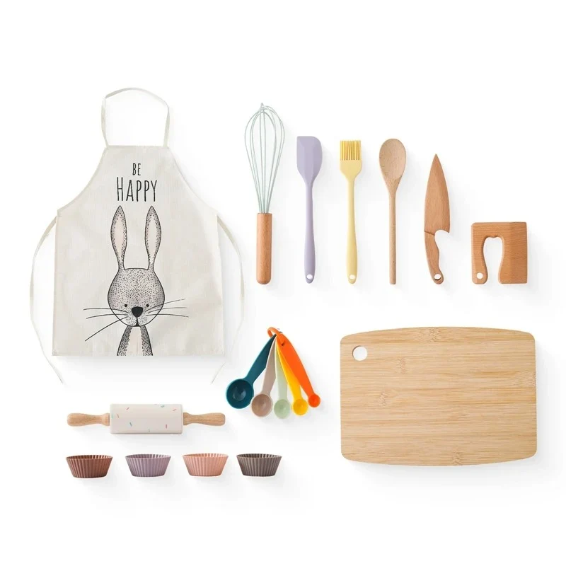 Ensemble de cuisine en bois pour enfants - Éco Kidz