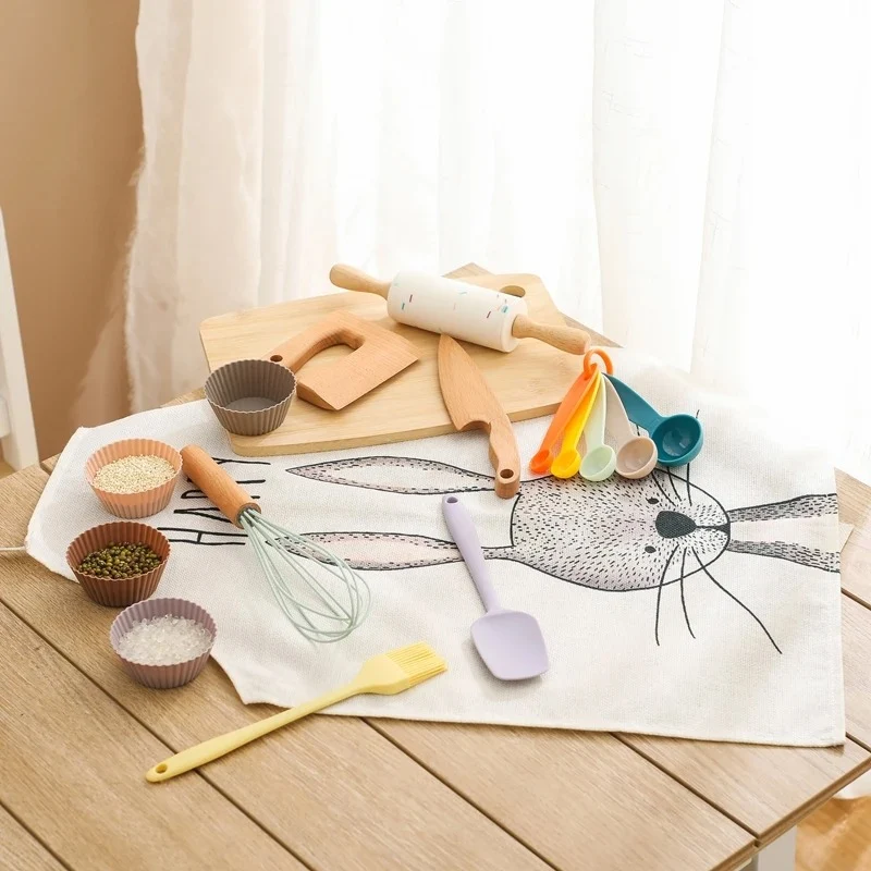 Ensemble de cuisine en bois pour enfants - Éco Kidz