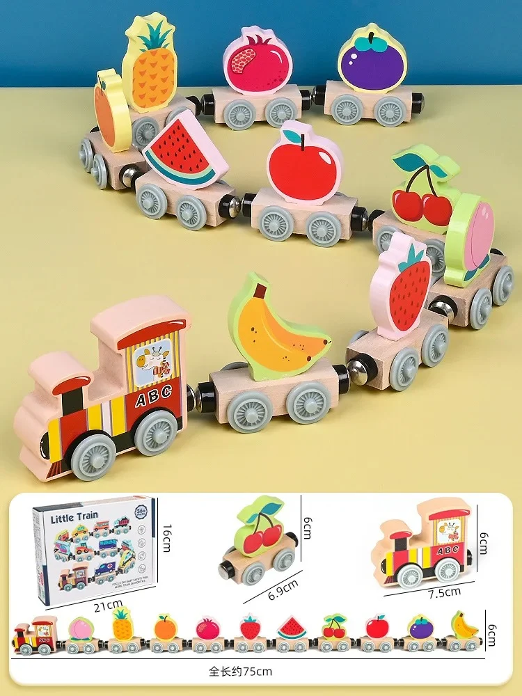 Train magnétique en bois Montessori - Collection ÉduKids