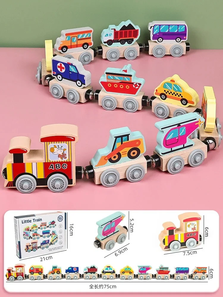 Train magnétique en bois Montessori - Collection ÉduKids