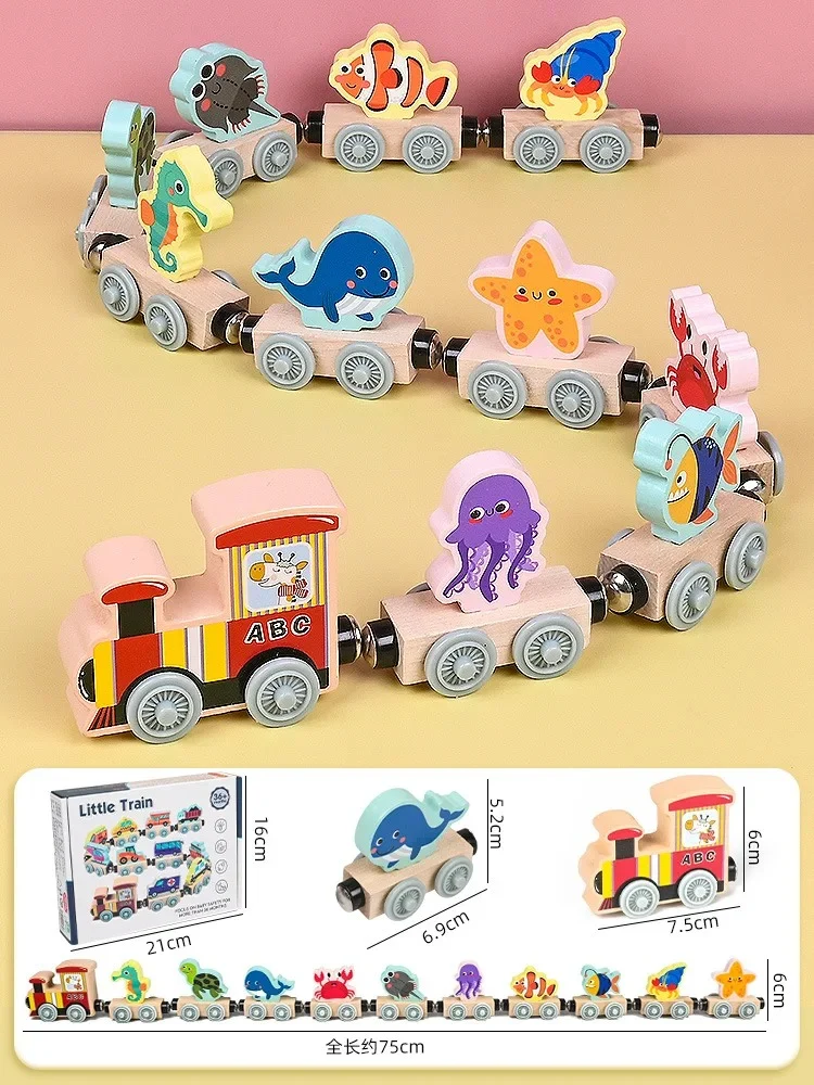 Train magnétique en bois Montessori - Collection ÉduKids