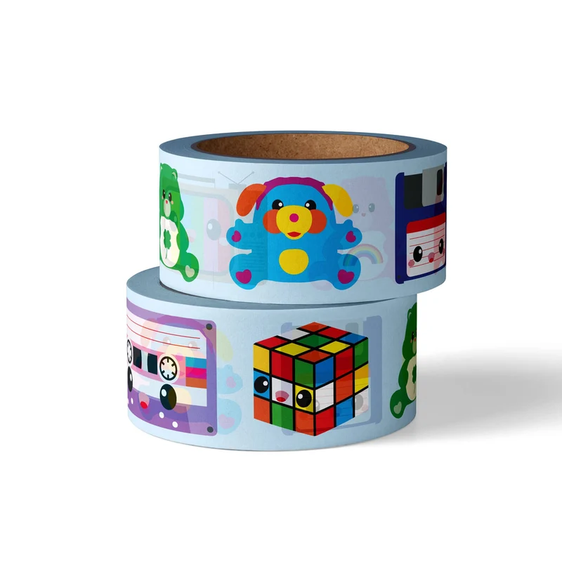 Washi Tape Années 80 Pop Culture – Ruban Adhésif Vintage Rétro