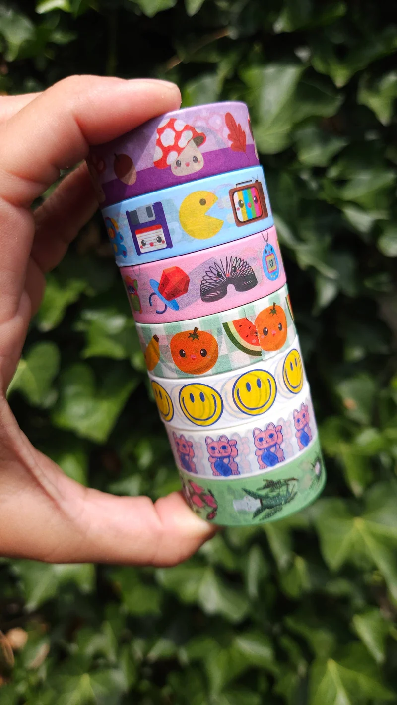 Washi Tape Années 80 Pop Culture – Ruban Adhésif Vintage Rétro