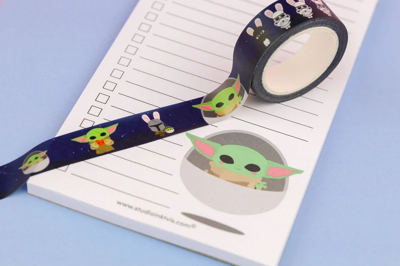Washi Tape Baby Yoda Grogu Mandalorian – Ruban Adhésif Star Wars