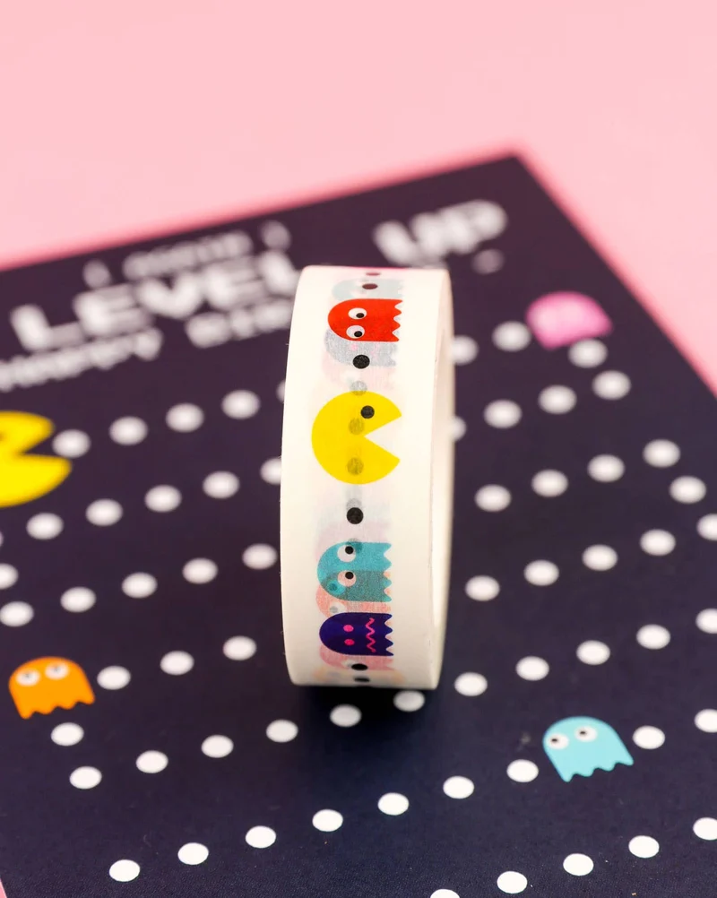 Washi Tape Pac Man – Ruban Adhésif Gaming Rétro Kawaii