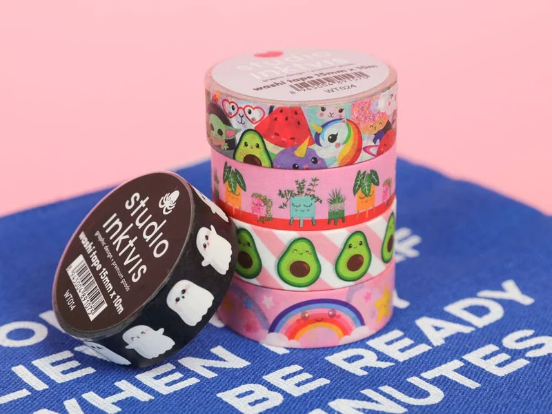 Washi Tape Arc-en-Ciel Nuage – Ruban Adhésif Kawaii Bullet Journal