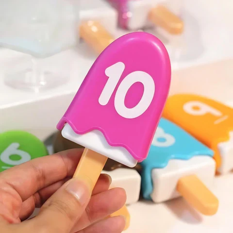 Jeu de Glaces à Compter Montessori – Chiffres, Couleurs & Motricité Fine | Dès 3 ans