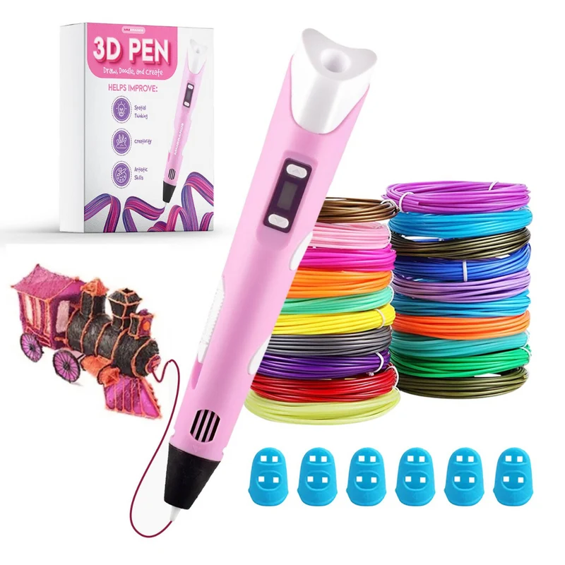 Stylo 3D pour Enfants – Kit de Démarrage Complet, 50 m de Filament