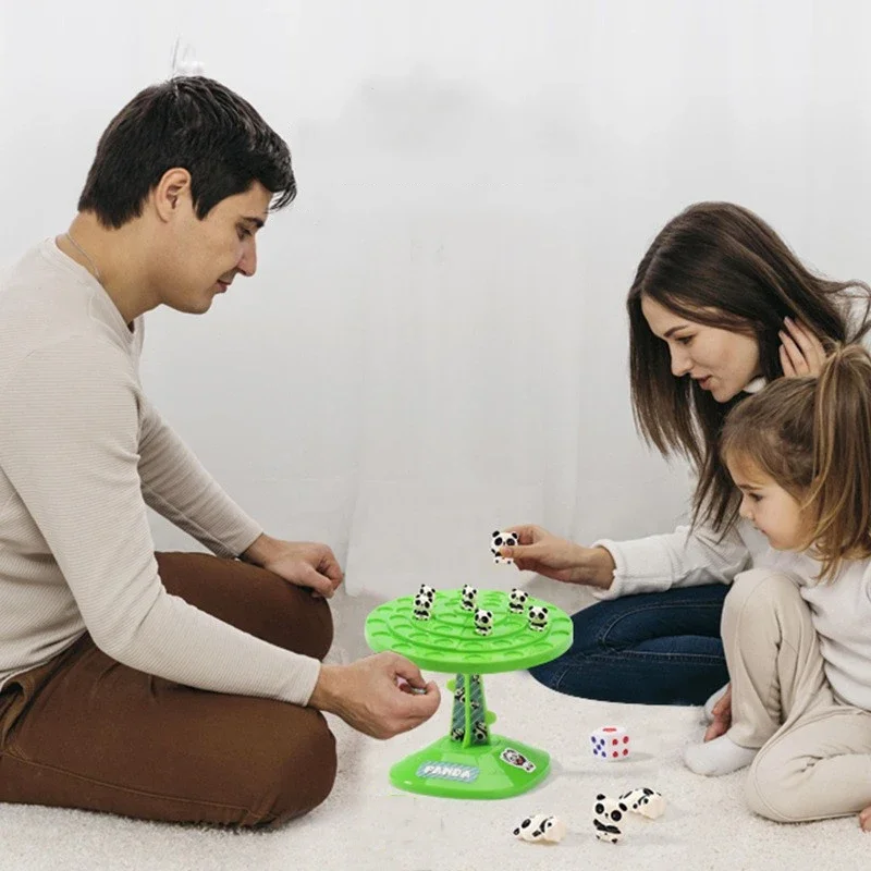 Jeu d'Équilibre Panda pour Enfants – Puzzle de Table Collaboratif à Deux Joueurs