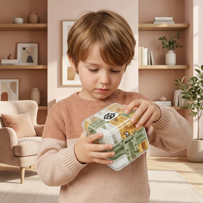 Labyrinthe Cube 3D – Stimule la Logique et la Patience, dès 6 ans
