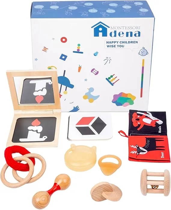 Adena Montessori Baby Learning Toys Toddler Activities| 3-4 Months