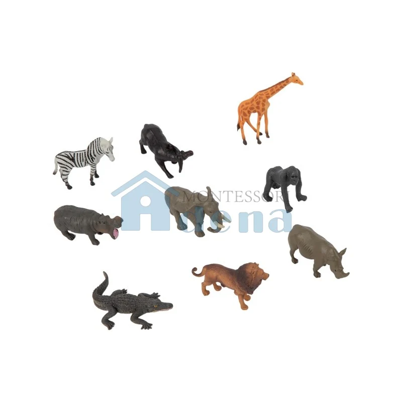 Adena Montessori Educational Materials African Wildlife Objects