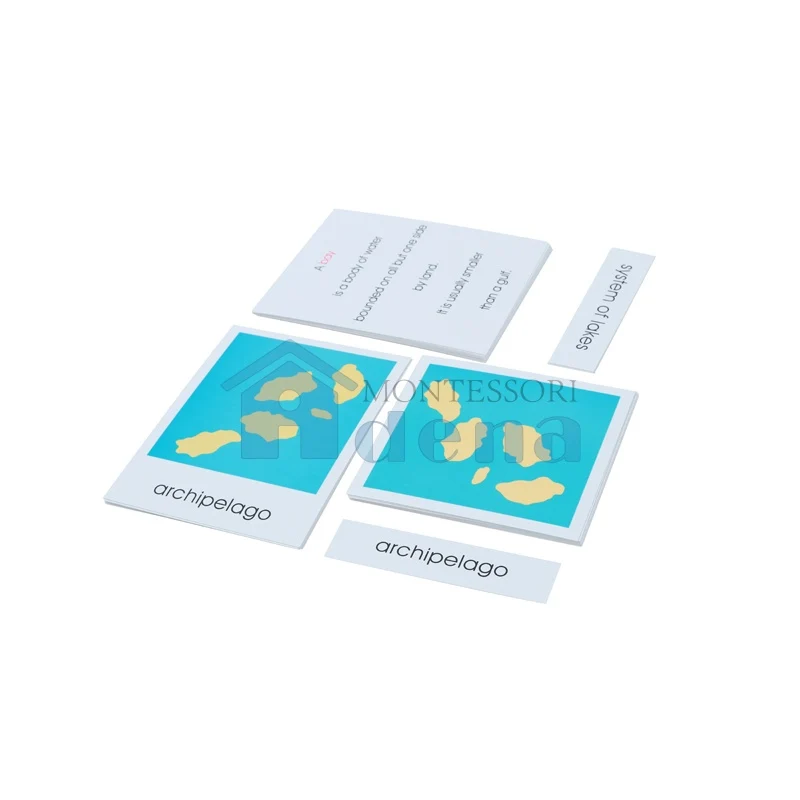 Adena Montessori Educational Materials Land and Water Form Cards