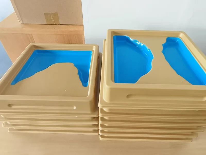 Adena Montessori Educational Materials New Land and Water Form Trays:Set2