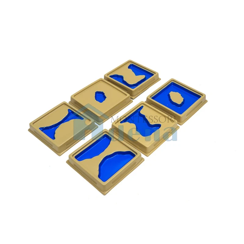 Adena Montessori Educational Materials New Land and Water Form Trays:Set1