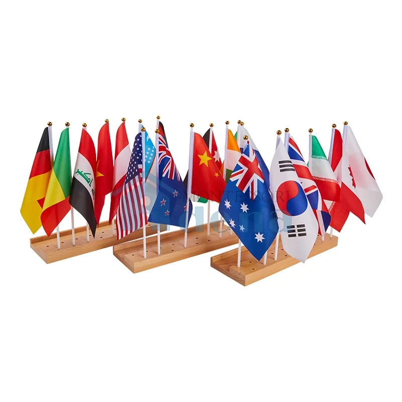 Adena Montessori Educational Wooden Toys Flags of the World