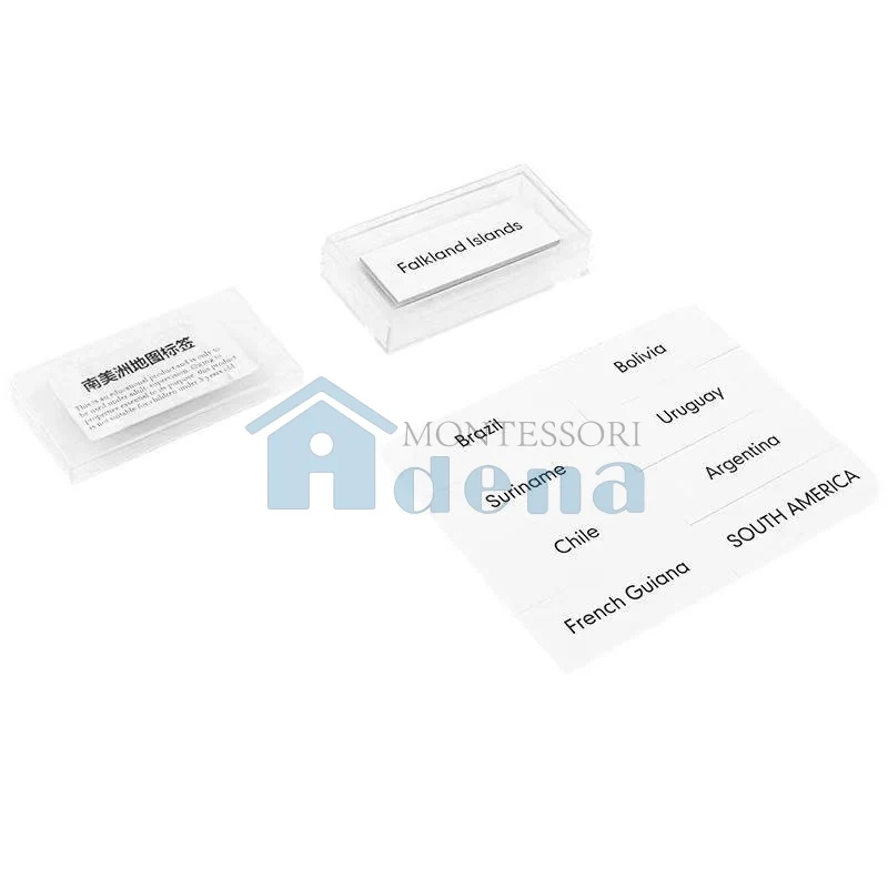 Adena Montessori Educational Materials Geography Map Labels