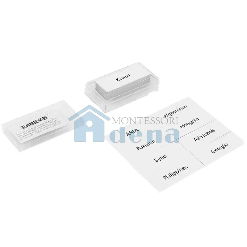 Adena Montessori Educational Materials Geography Map Labels