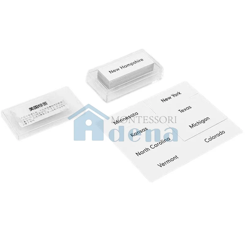 Adena Montessori Educational Materials Geography Map Labels