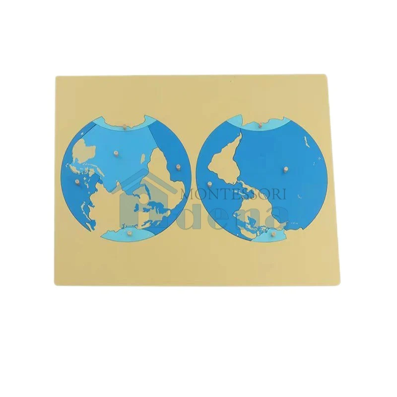 Adena Montessori Puzzle Map Geography Map with 8 Puzzles